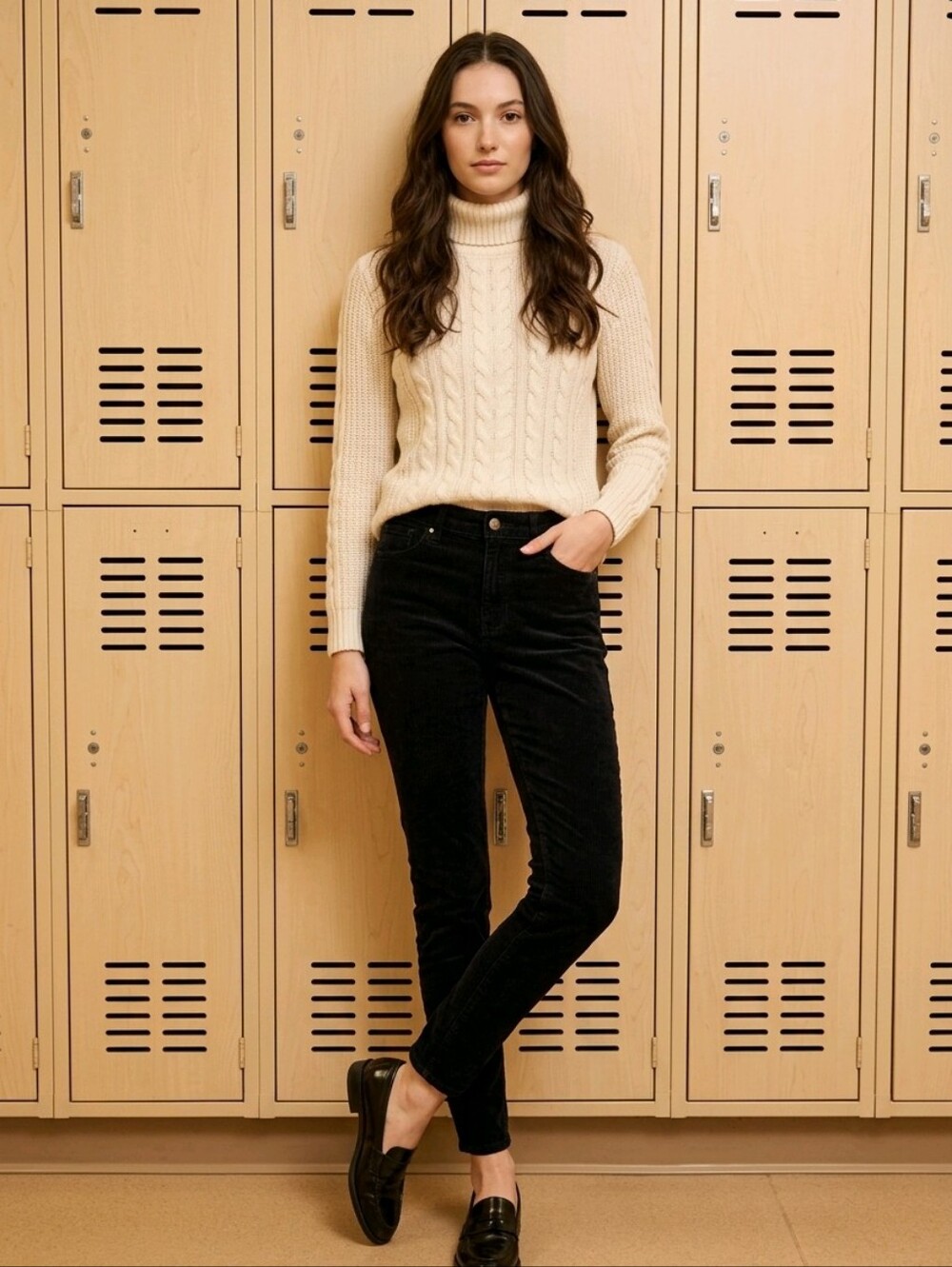 Levis 721 High Rise Skinny Black Corduroys Size 29 (8)